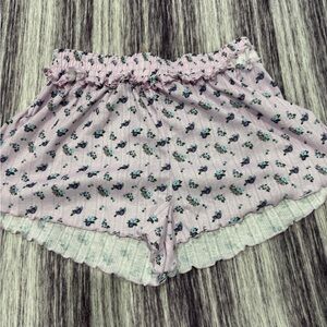 NWT For Love And Lemons Lavender Floral Shorts